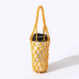 1 Hand Woven Mesh Bag,water Cup,portable Beverage and Coffee Bag,reusablehandheld Kettle Bag, Beverage Bag, Decorative Mesh Bag