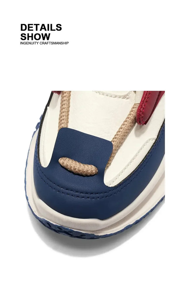 Chunky Sneaker Plus Size 45 46 47 48 Men Designer Sport Shoes Fashion Casual Leather Fabric Height Increased Flat Platform Shoes
