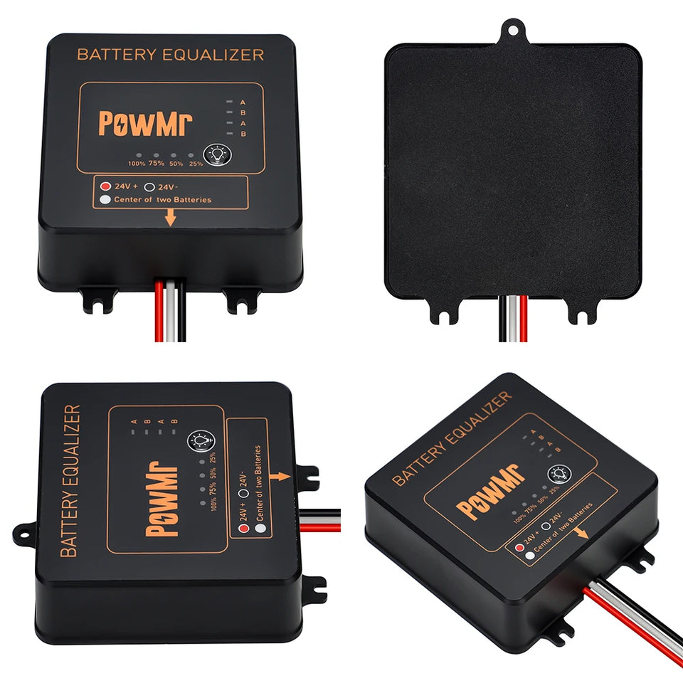 PowMr USA 24V 48V Battery Equalizer Voltage Balancer Equalize Voltage of Power Bank for Lifepo4 Battery to Extend Battery Life