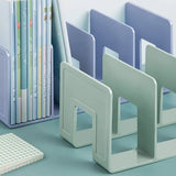 1Pcs Acrylic Desk Organizer 4 Compartment Bag Closet Shelf Divider Bookshelf Tabletop Colorful Four Frames Book Stand