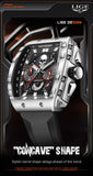LIGE Brand Mens Watch Skeleton Skull Dial Sports Military Watches Men Fashion Luxury Waterproof Quartz Watch Chronograph Relogio