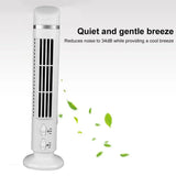 Bladeless Tower Fan Portable USB Desk Fan with Light for Home Bedroom Office