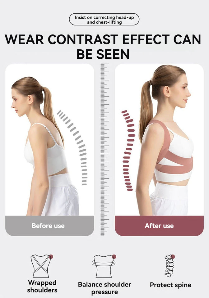 Adult Hunchback Corrector Invisible Back Straightening Stretching Straight Back Open Shoulder Lumbar Correction Belt Men Women