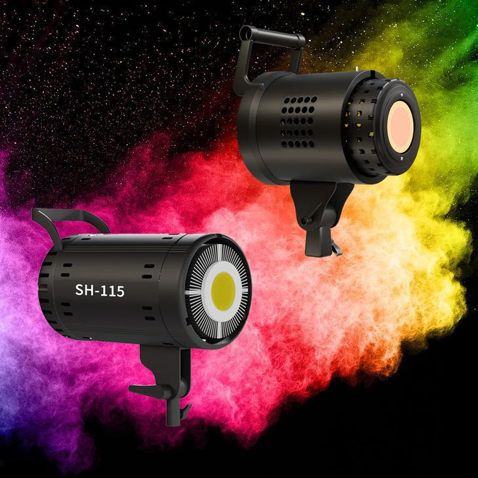 SH 115/135W LED COB Video Light Photography Lamp With Tripod Softbox Remote Control Video Light For Skit Video Photography