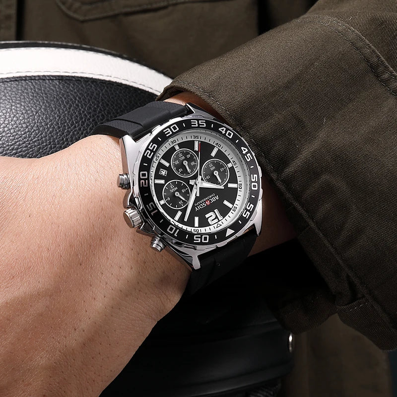 AOCASIDY Fashion Date Quartz Men Watches Top Brand Luxury Male Clock Chronograph Sport Mens Wrist Watch Relogio Masculino