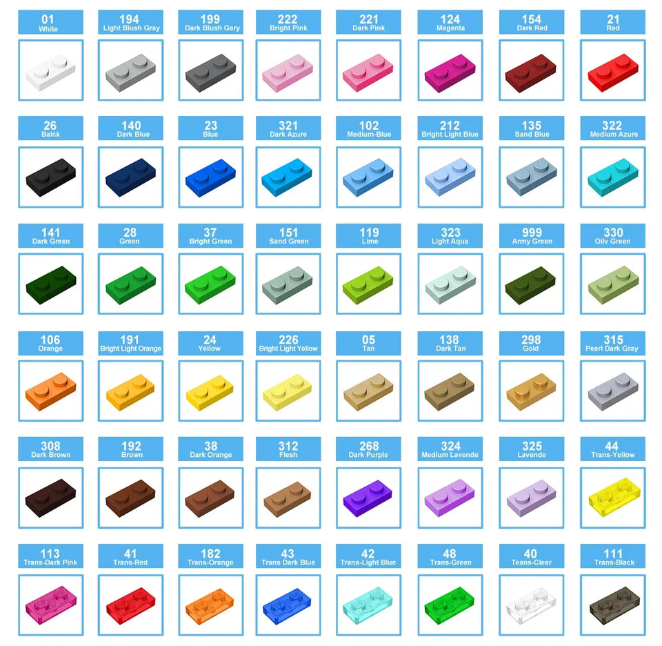 MOC 10PCS Puzzle Particle 3005 1x1 Bricks Building Blocks Plate Board Assemble Educational Idea Toys Birthday Gifts Dropshipping