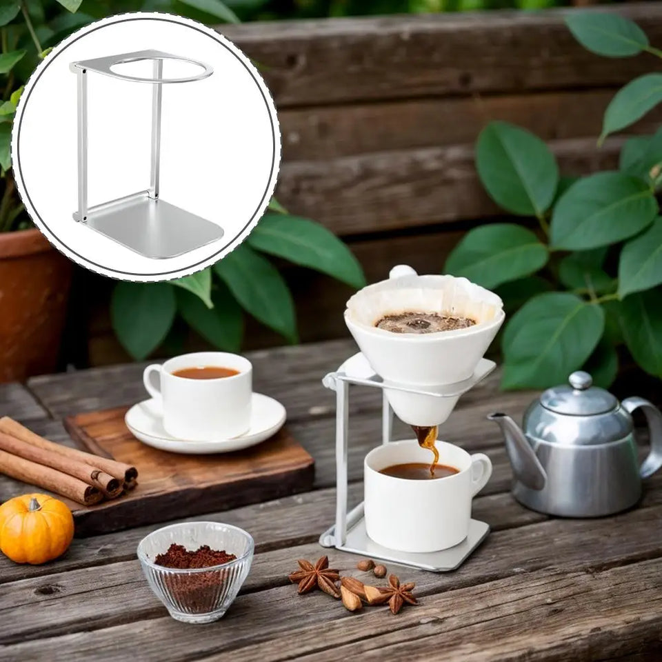 Foldable Portable Aluminum Alloy Coffee Drip Stand Universal Fit Espresso Machine Hand Pour-Over Maker for Camping Travel