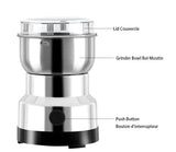 Electric Coffee Bean Grinding Grinder Multipurpose Kitchen Cereal Nuts Beans Spices Grains Grinding Tool for Home Office Outdoor