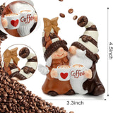 Coffee Gnome Dolls Coffee Gnomes Nordic Doll Bar Home Decoration Faceless Doll Elf Dwarf Figurine Layered Tray Table Decorations