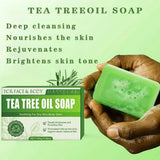 Tea Tree Soap for Face & Body Acne, 100g Tea Tree Oil Soap Bar for Face & Body Natural Skin Cleanser for Oily, Dry & Itchy Skin