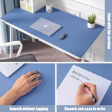 Leather Desk Pad Protector,Large Mouse Pad,Office Desk Mat,Non-slip PU Suede Leather with Stitched Edges Desk Blotter,Office mat