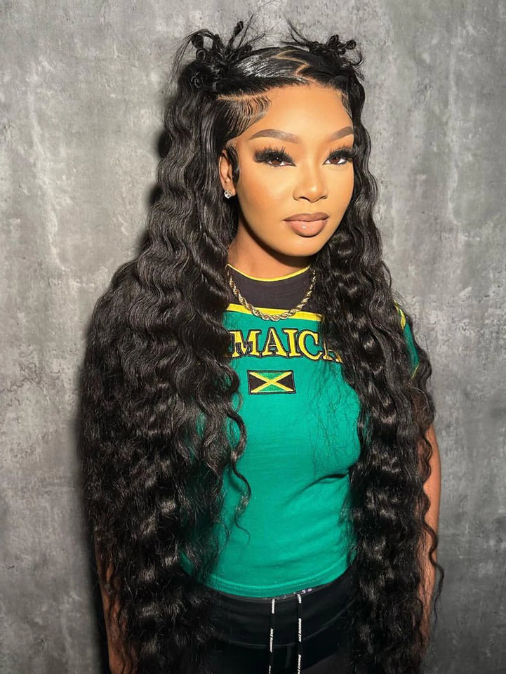 42 Inch Wear And Go Glueless Wig For Beginners Wigs Deep Wave Glueless Wigs Human Hair Pre Plucked New Upgraded No Glue 13x4 HD