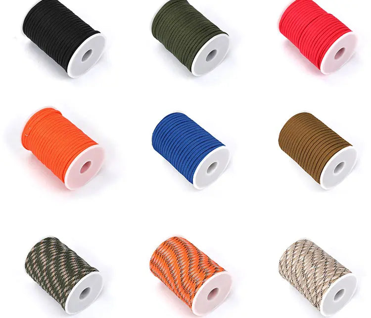 5M/15M/30M 7-Core 550 Paracord 4mm Parachute Cord Outdoor Camping survival Rope kit Umbrella Tent Lanyard Strap Clothesline
