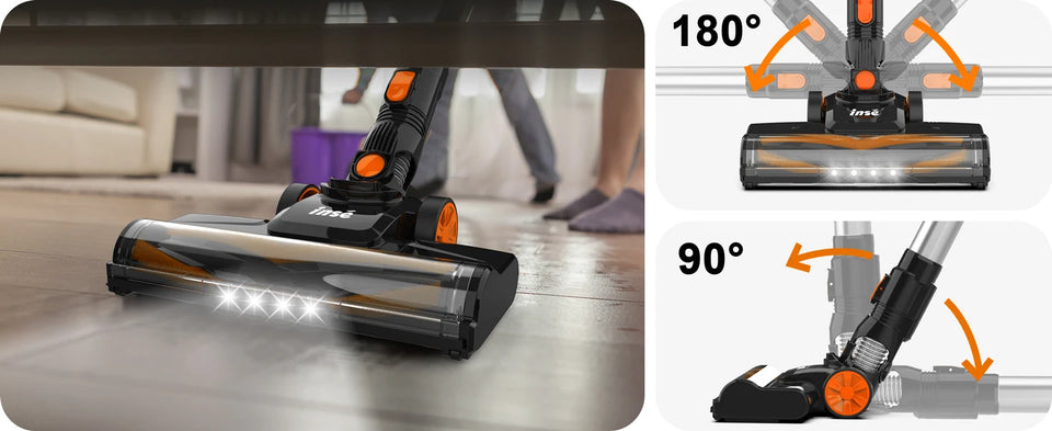 INSE V770 Cordless Stick Vacuum Cleaner, 25Kpa 6-in-1 Lightweight Handheld Vacuum