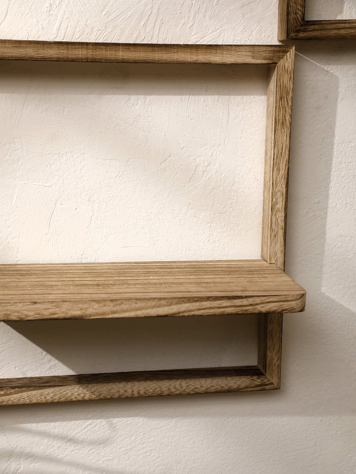 Wooden Display Shelf Floating Shelves Rustic Wood Shelves Wall Storage for Bedroom Kitchen Over Toilet Small Wall Mounted Gifts
