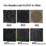 For Bambu Lab P1S P2S Build Plate A1 X1C Pei Texture 257x257 H1H PEY Peo Sheet Spring Steel For Bambulabs X1 Carbon Bambulab P1P