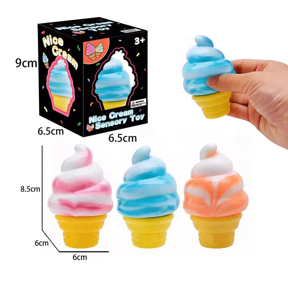 Cube By Schylling Sensory Squeeze Toy Ice Cream Color Squishy Stress Relief Fidget Toys Children Adults Collectable