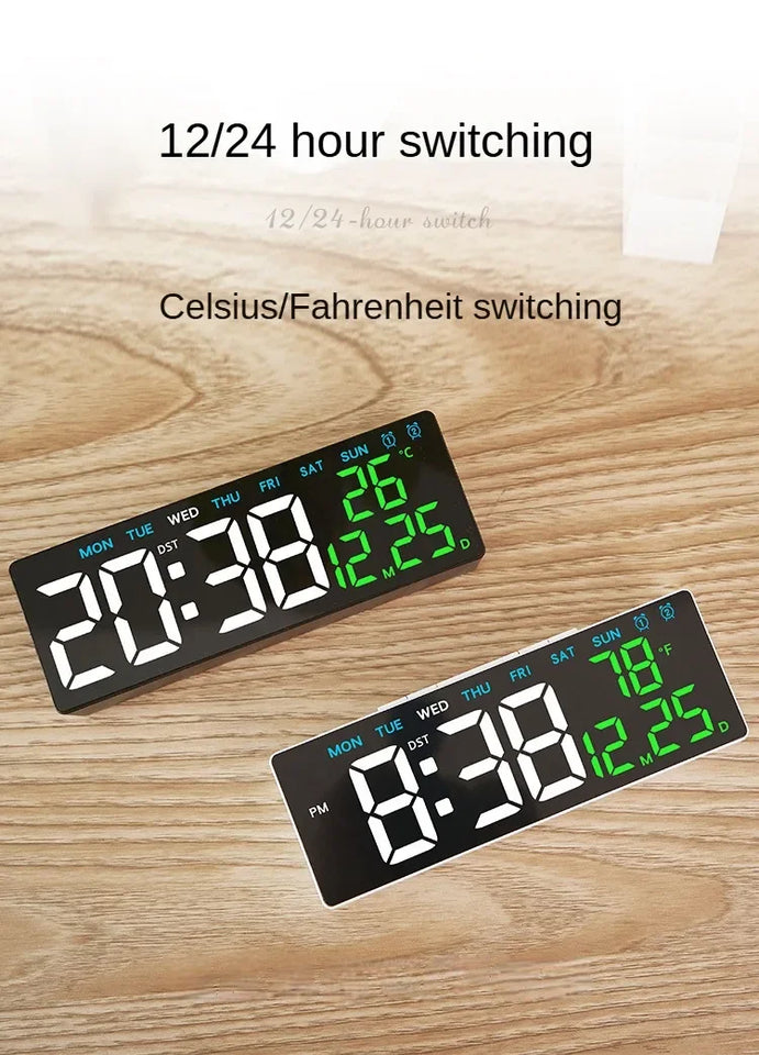 Digital Led Alarm Clock Temperature Date and Week Display Table Clock Night Mode Brightness Adjustable Electronic Alarm Clocks