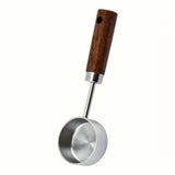 15ml Wooden Coffee Scoop Stainless Steel Long Handle Measuring Spoon for Coffee Tablespoon Kitchen Tool Cafe Decoration