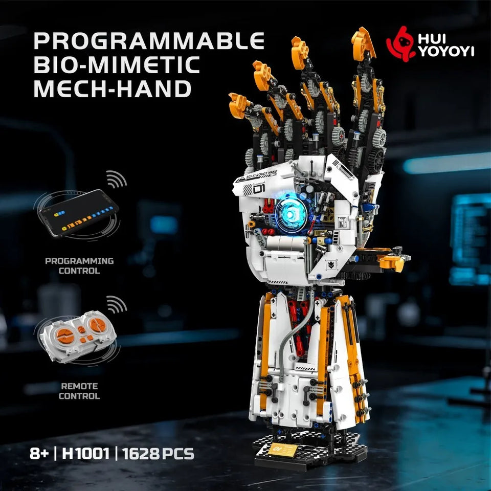 1628PCS DIY Robotic Arm Building Set - Programmable Motorized Bionic Model, STEM Engineering Gift for Kids & Teens Ages 8-14