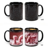 Starry Sky Temperature Sensitive Color Changing Ceramic Mug Love Confession Coffee Cup Breakfast Cups Household Drinkware