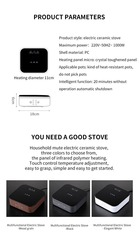 Mini Electric Pottery Stove Home Use Multifunctional Induction Cooker for Boiling Water And Tea Compact Household Tea Set