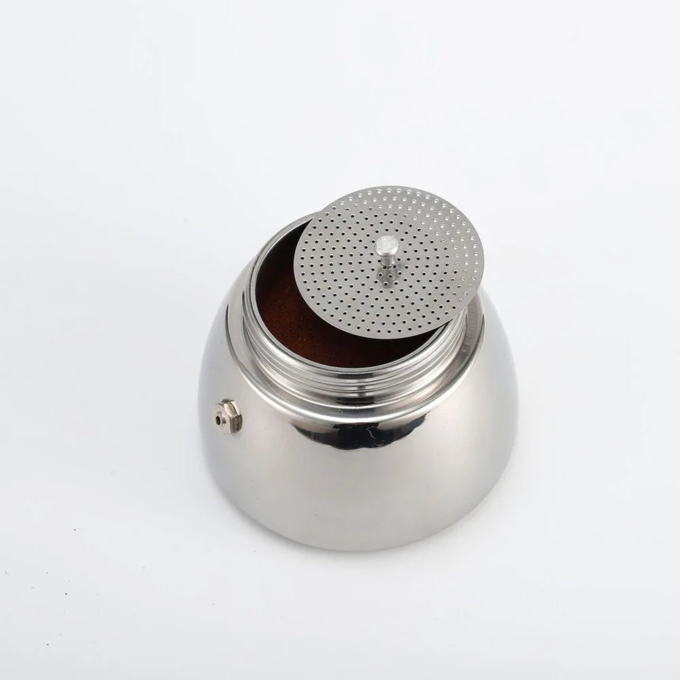 Moka Part 4.3/5.3/6.1/7.3cm Stainless Steel Moka Pressed Powder Decrement For Espresso Coffee 4/6 Cups For Home Office Kitchen