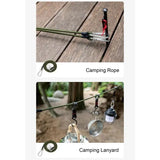 Outdoor Heavy Duty Bungee Cord Elastic Tie Strap String Carabiner Hooks Kayak Cycling Luggage Packing Ropes Camping Accessories