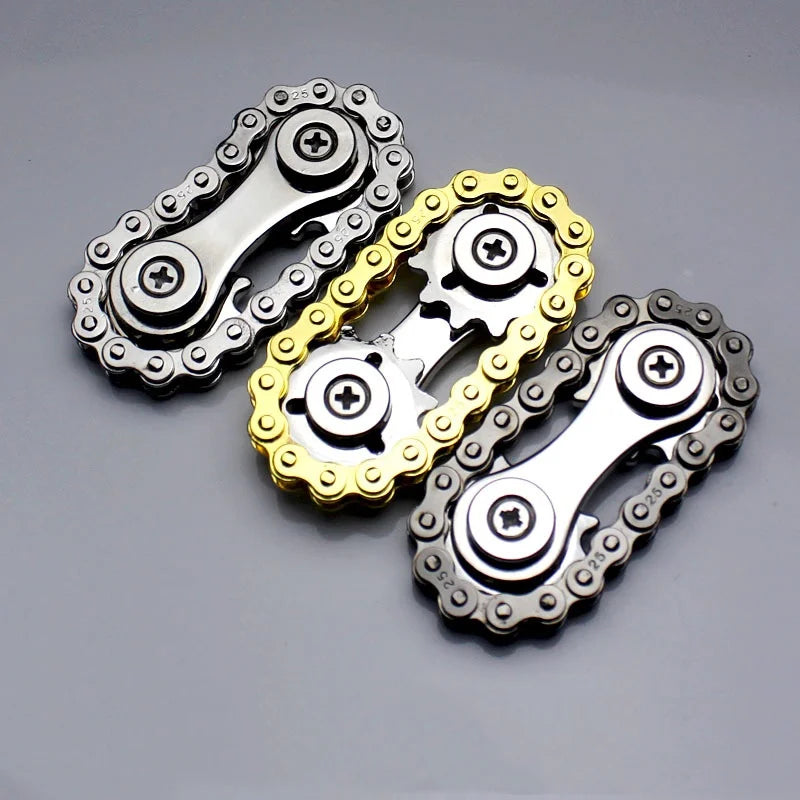 New EDC Sprockets Flywheel Gyro - Antistress Anxiety Metal Bike Chains Fingertip Spinner Fidget Toys For Adult