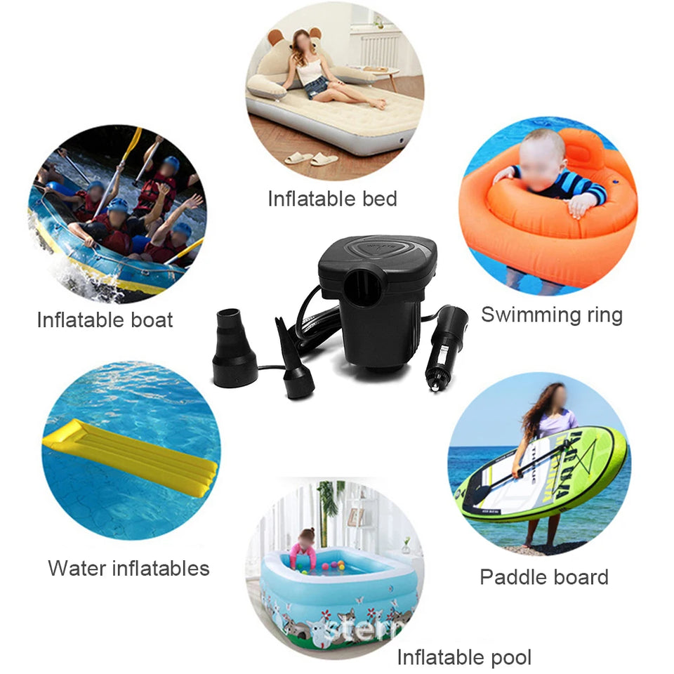 Air Pump Inflatable Compressor for Swimming Ring Air Mattress Pool Toys Lightweight Electric Inflatable Compressor