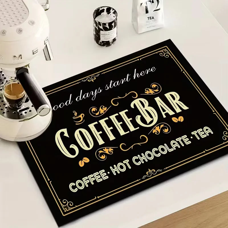 Minimally Styled Coffee Machine Mat and Anti Slip Mat Kitchen Mat Kitchen Water and Anti Slip Mat Mat Kitchen Dining Mats