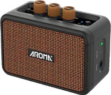Aroma AG-04 Guitar Amp, Rechargeable Wireless Mini Electric Guitar Amplifier,Portable Amp with Clean and Overdrive Effects