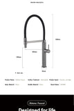 AITANA gun gray luxury brass kitchen faucet single handle cold and hot dual control modern design simple black sink faucet