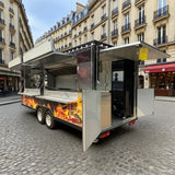 Customized Multi-functional Electric Food Truck Ice Cream, Bubble Tea, Burger BBQ Mobile Kitchen Cart Food Truck For Sale Europe