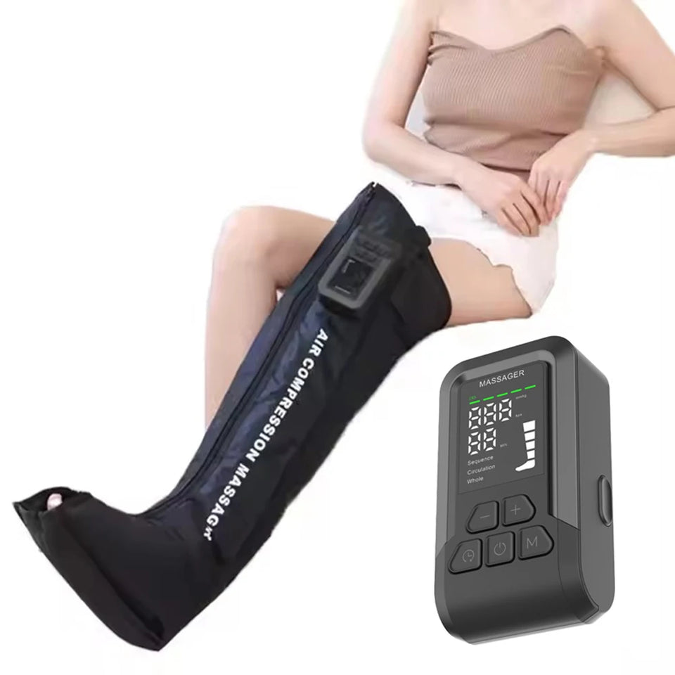2025 New Arrival Cordless Legs And Feet Air Massage Therapy Recovery Boots Circulation Air Compression Full Leg Massager Machine