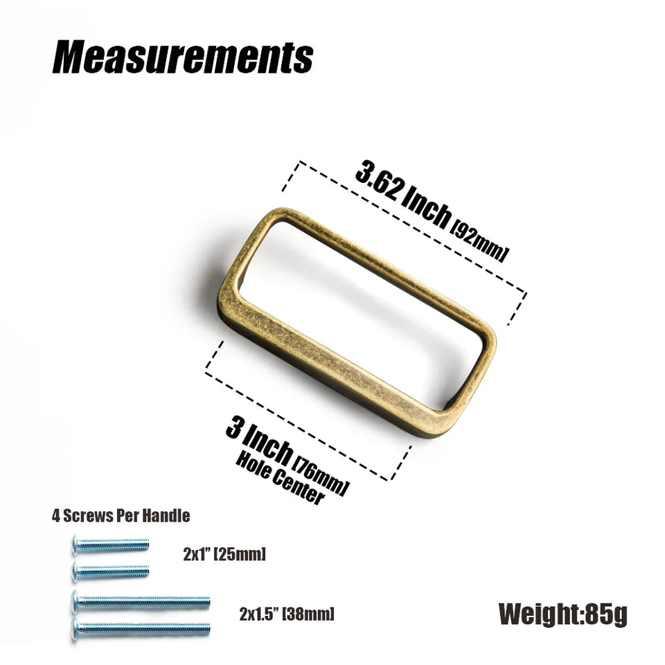 Goo-Ki Brushed Brass Cabinet Handle Antique Three-dimensional Finger Pulls Wardrobe Drawer Long Handle Nickel Drawer Pulls