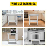 SucceBuy Stainless Steel Kitchen Work Bench Commercial Catering Table Worktable w/Undershelf 330LBS 286LBS for Restaurant Garage