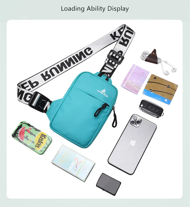 small chest bag women travel mobile phone bag outdoor Sports bag for men mini sling shoulder bag female messenger bag girl gift