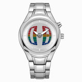 Business AAA Quartz Watch Color Square Y2K Pointer Number Dual Display Steel Personalize Hot Watches Men Dynamic Design Clcok