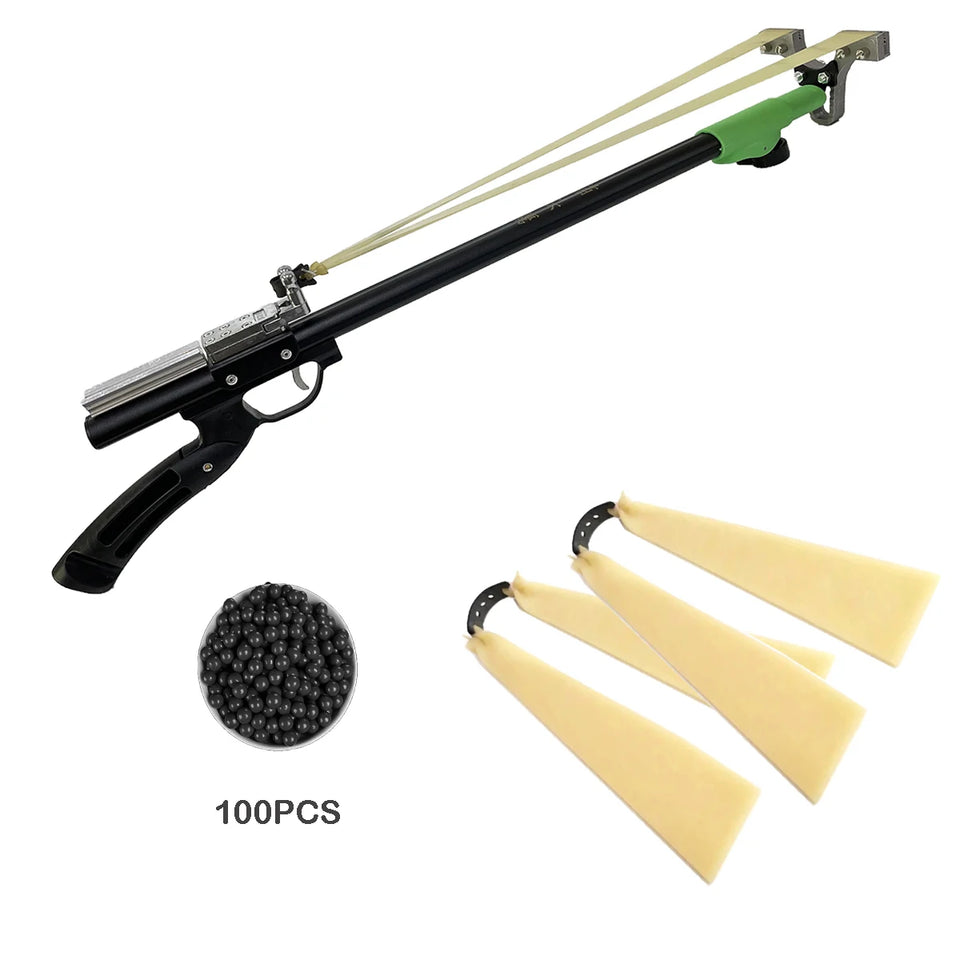 Powerful Metal Slingshot, Outdoor Hunting Catapult, Jungle Field Precision Slingshot, Stainless Steel Trigger Auto Fire Slingsho