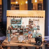 Coffee Bazaar Series Sticker Pack 6 Coffee Shop Diorama Themes 15Pcs Journal Decor for Cafe Lovers