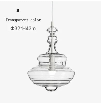 La Scala pendant lamp Modern Simple revolving glass light fixture Bar Dining Room Lamp Art Lighting Coffee bedroom bedside light