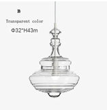 La Scala pendant lamp Modern Simple revolving glass light fixture Bar Dining Room Lamp Art Lighting Coffee bedroom bedside light