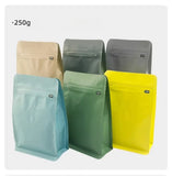 StoBag 20pcs 250g Color Matte Coffee Beans Bag Packaging with Valve Aluminum Sealed for Powder Nuts Storage Reusable Pouches