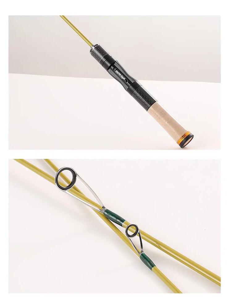 Seasir Silent Stream Spining Baitcasting Fishing Rod Carbon Fiber UL Power 1.53/1.65M Spinning Casting Lure Rods 4 Sections