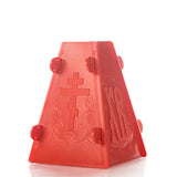 Red Plastic Easter Cheese Mold 63 Inch Tall 1 KG for Holiday Decoration and Gift