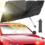 Folding Car Sunshade Umbrella Windshield Front Sun Shade Titanium Silver Material Car Window Summer Sun Protection Accessories
