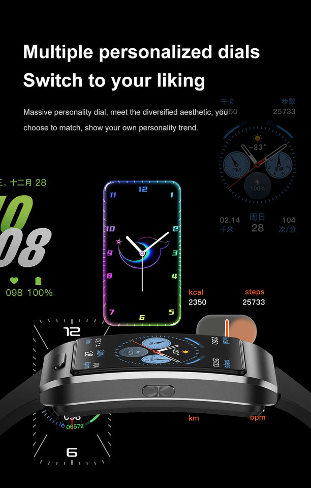 LIGE Smart Watch 2 In 1 TWS Headset 1.57" Men Women GPS Sports Fitness ECG Heart Rate Watches Bluetooth Call Music Smartwatch