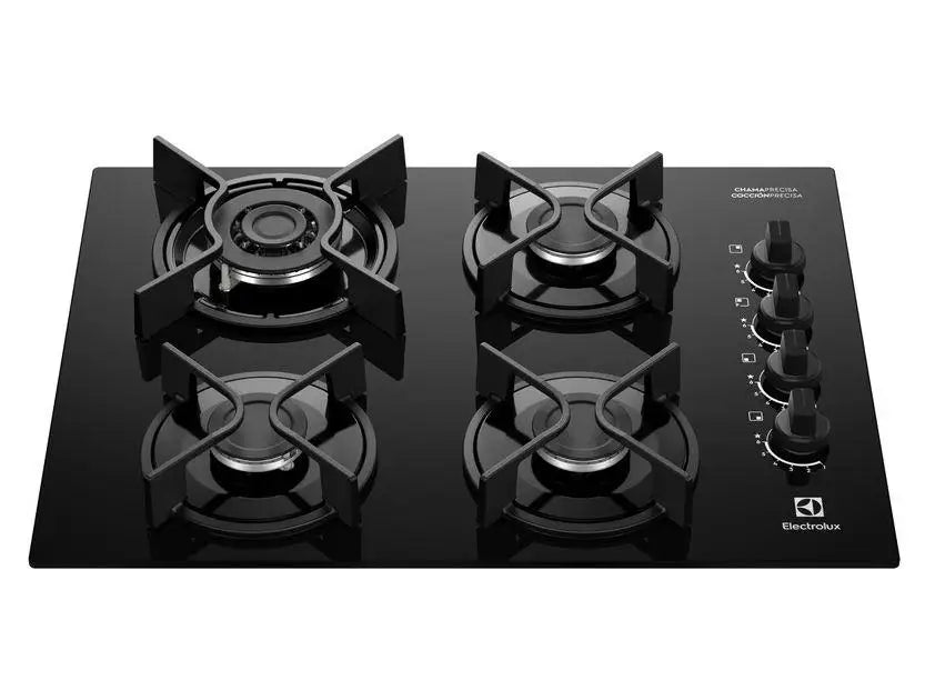 Cooktop 4 Black Electrolux Gas Bocas Experience KE4GC - Bivolt