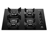Cooktop 4 Black Electrolux Gas Bocas Experience KE4GC - Bivolt